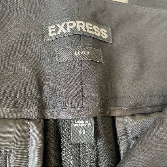 Express brand, Editor flared leg pants in black, size 4S - Picture 6 of 7